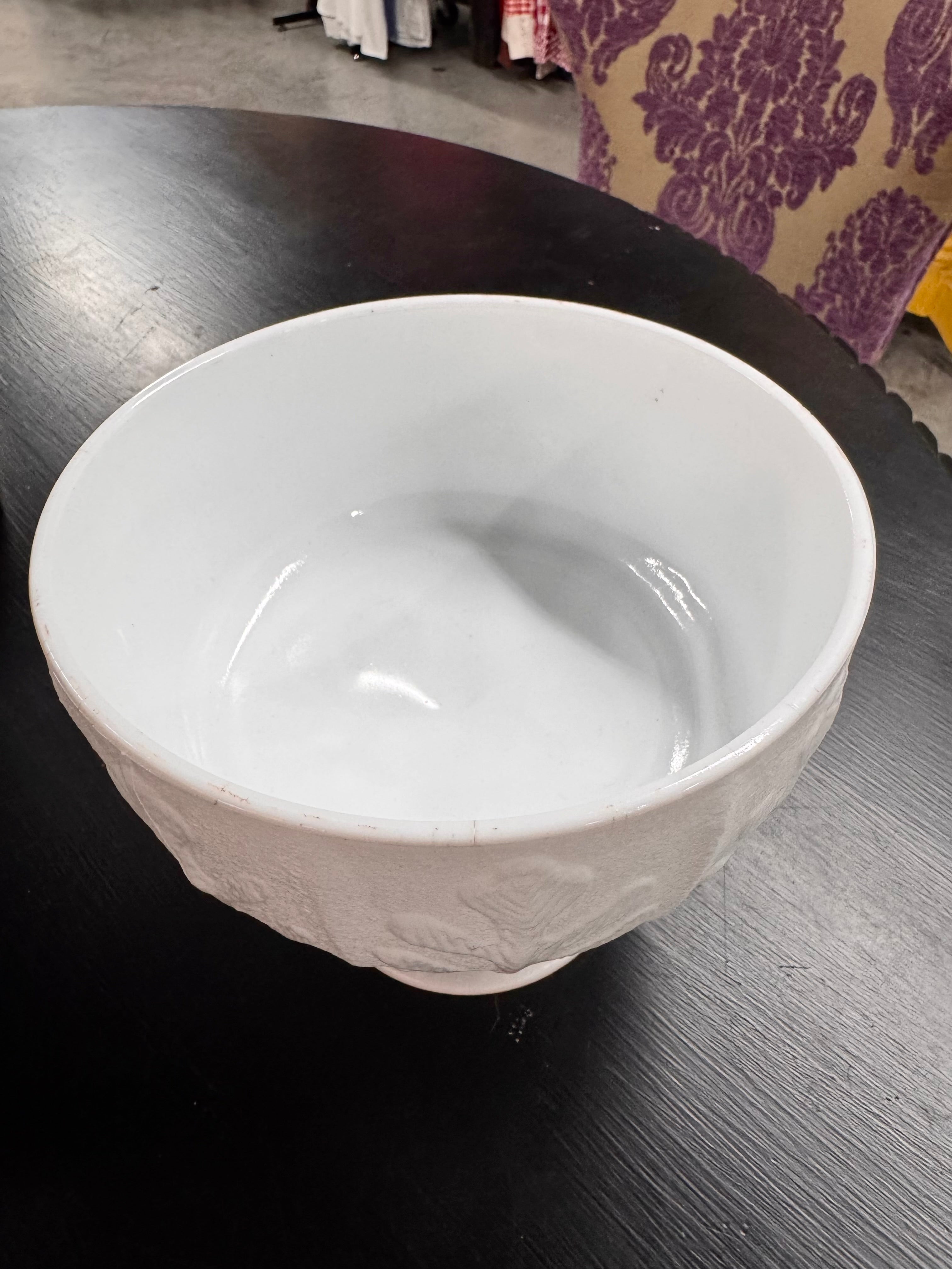 1975 FTD Milk Glass Pedestal Bowl
