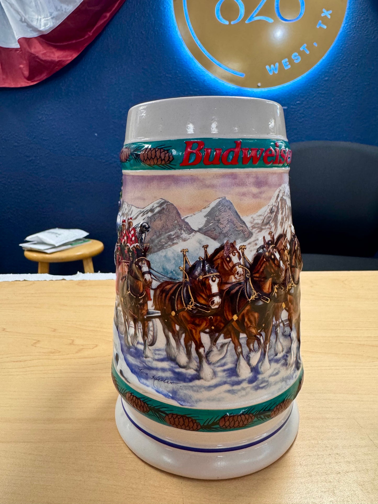 1993 Budweiser Holiday "Special Delivery" Stein