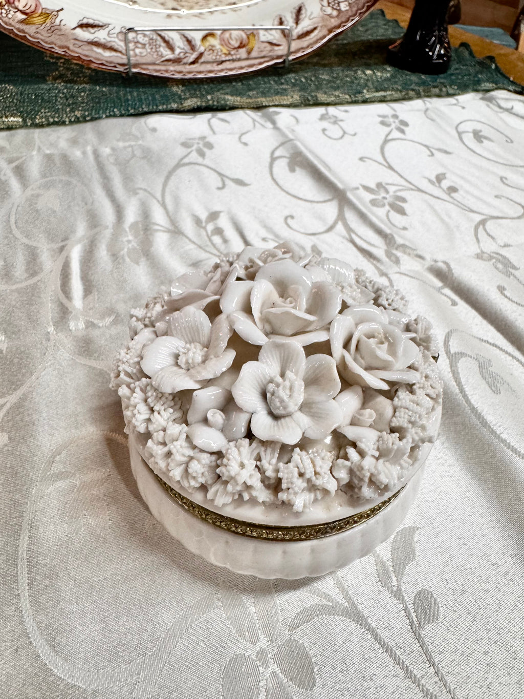 1950s Ardalt White Porcelain Trinket Box