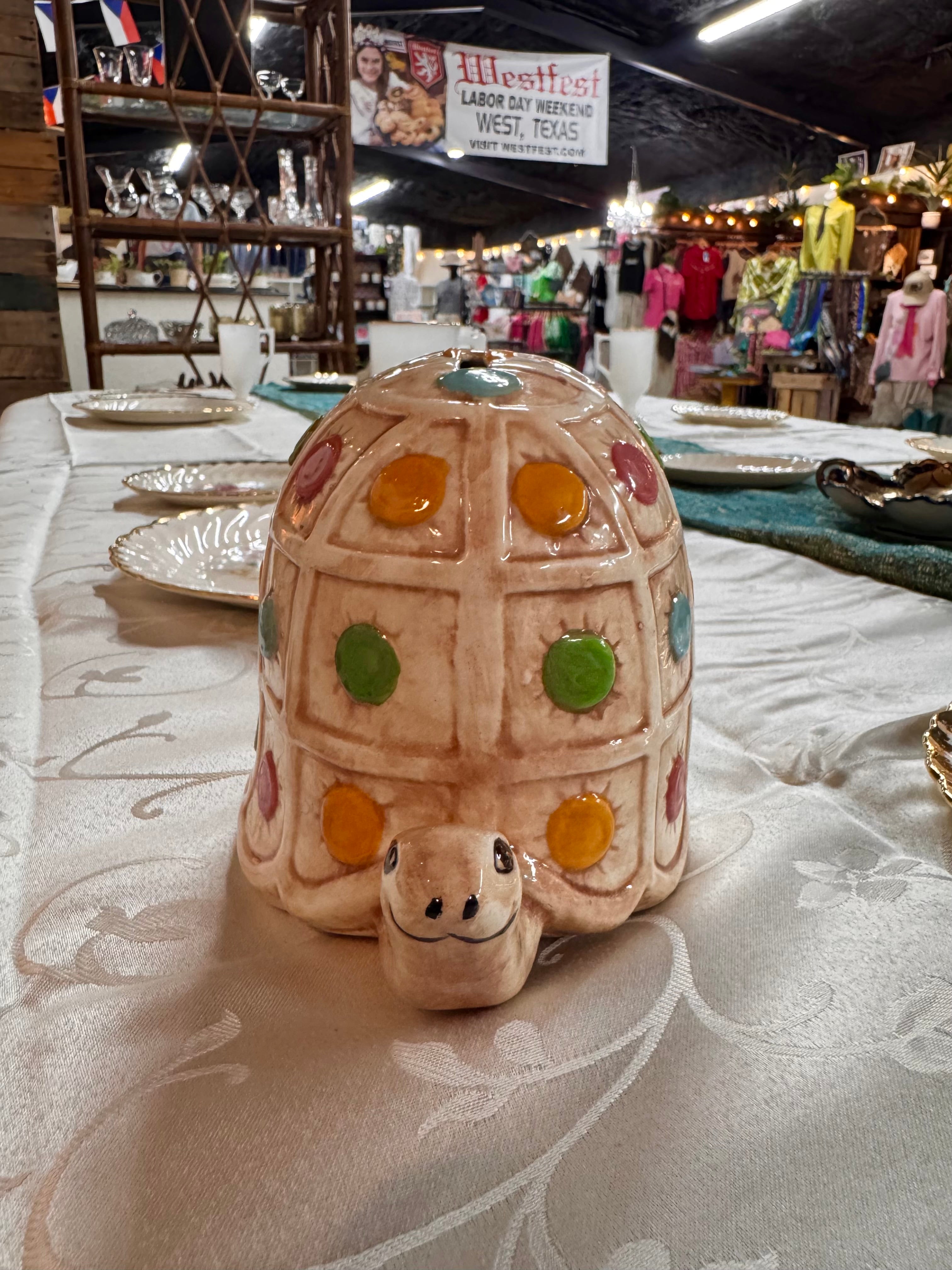Homemade Ceramic Turtle Bank
