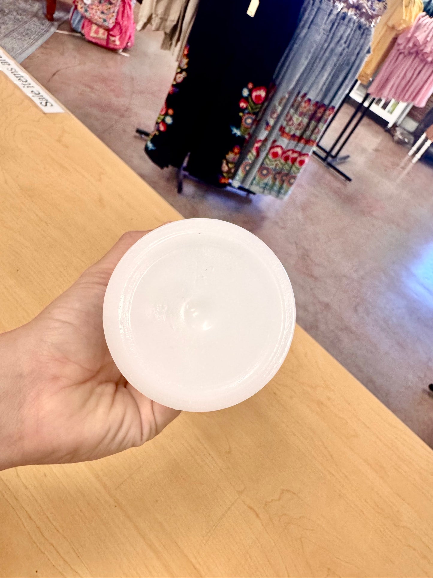 1960s Hobnail Milk Glass Goblet