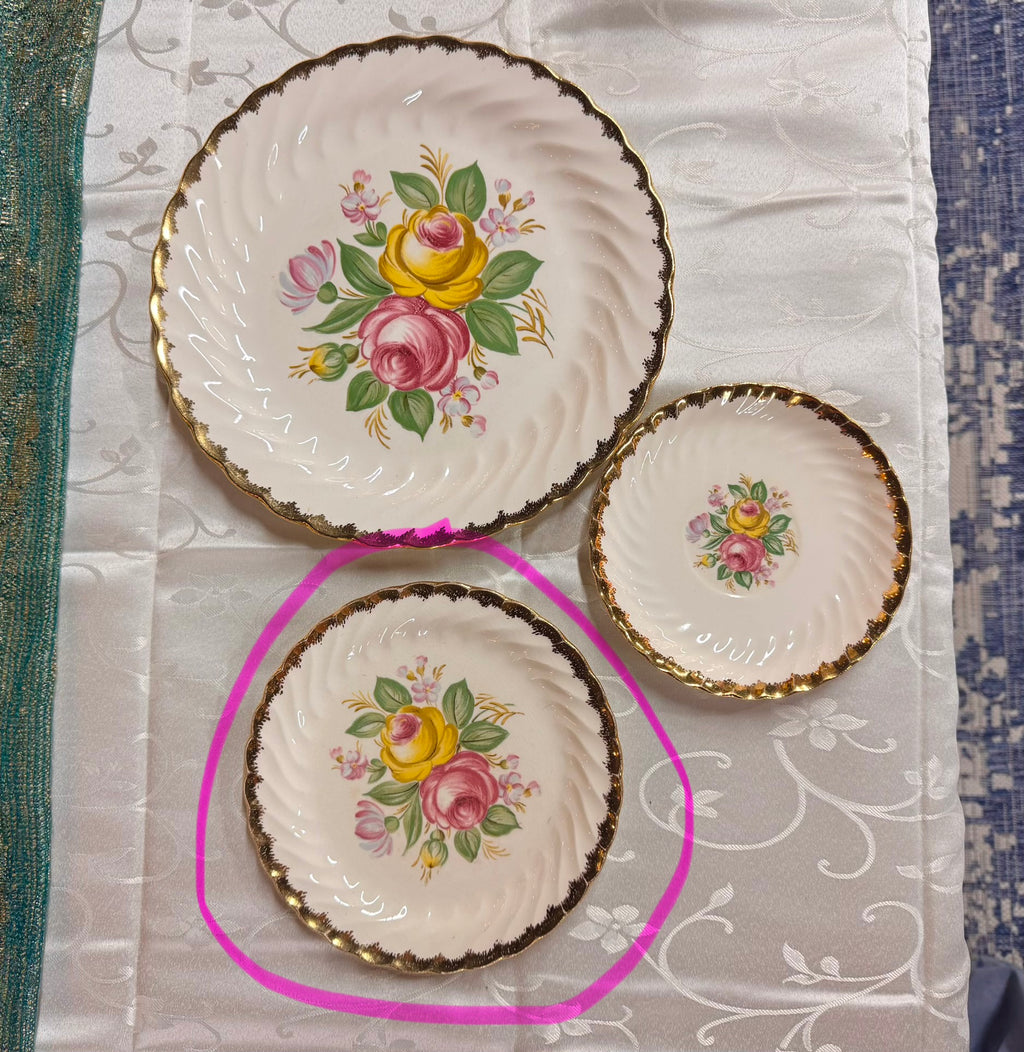22K Gold Quban Royal Salad Plate