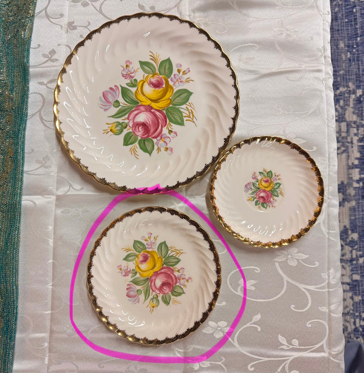 22K Gold Quban Royal Salad Plate