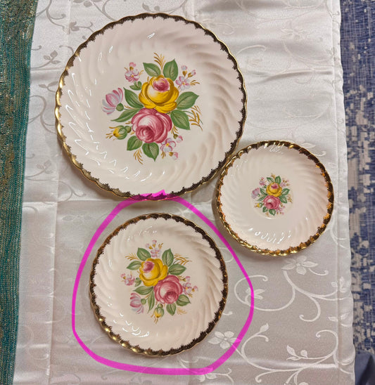 22K Gold Quban Royal Salad Plate