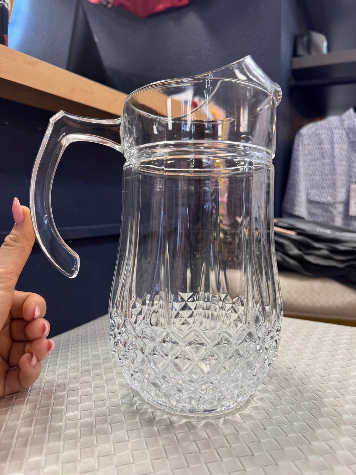 70s French Cristal d'Arques Longchamp Pitcher