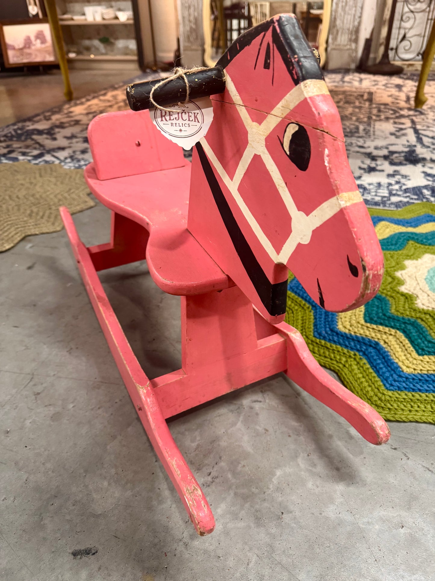 1940s Wooden Rocking Horse
