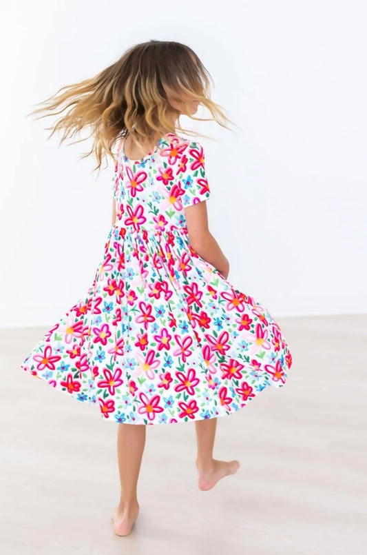 Neon Floral Dress