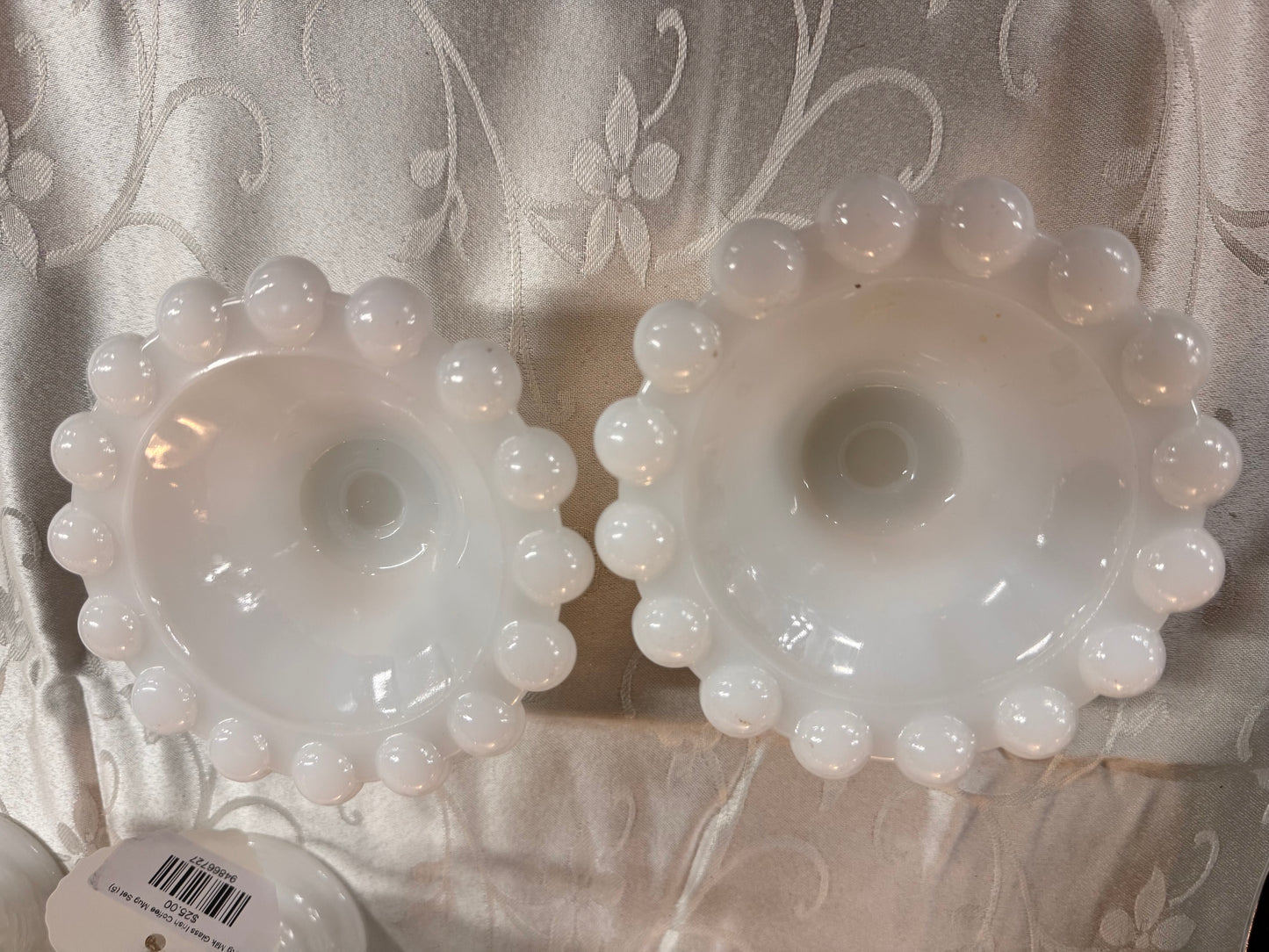 1950s Milk Glass Berwick Candlestick Holders
