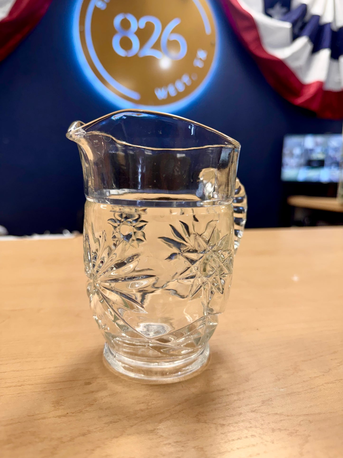 Early America Prescut Pattern Pitcher