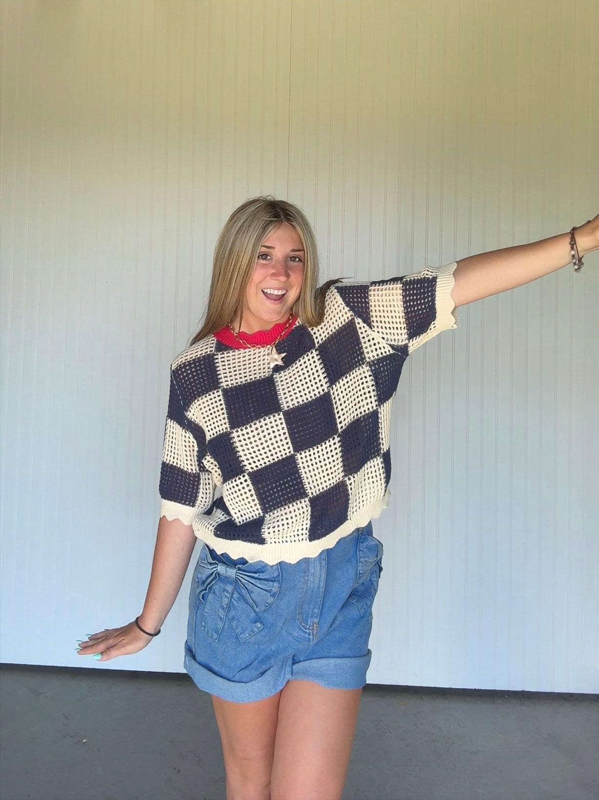 Short Sleeve Knit Top