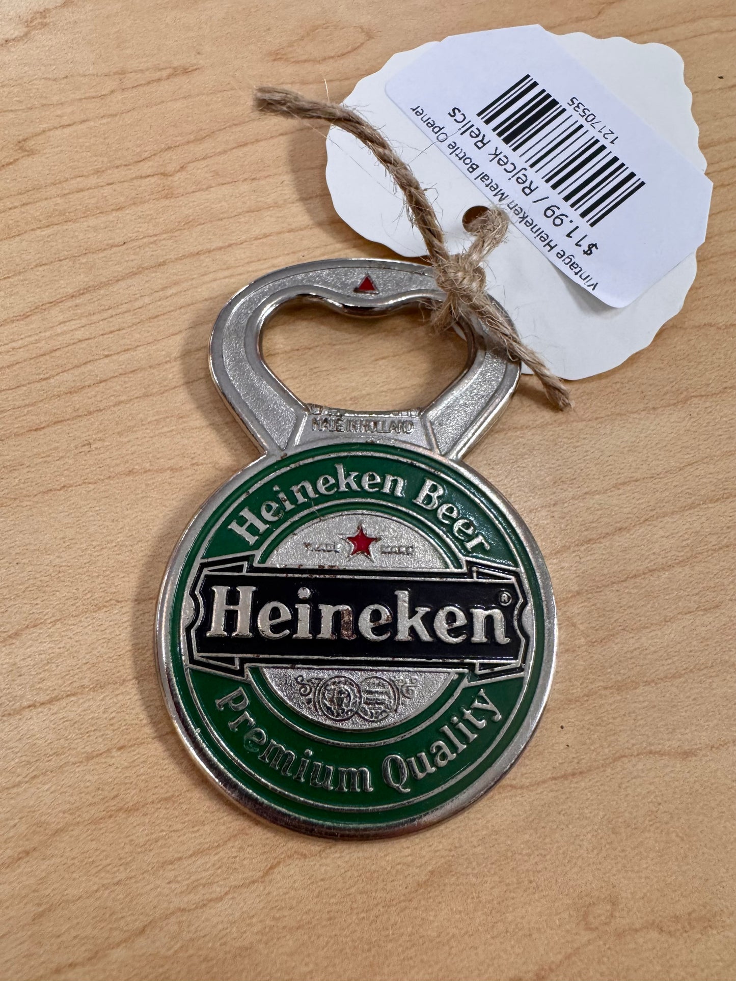 Vintage Heineken Metal Bottle Opener