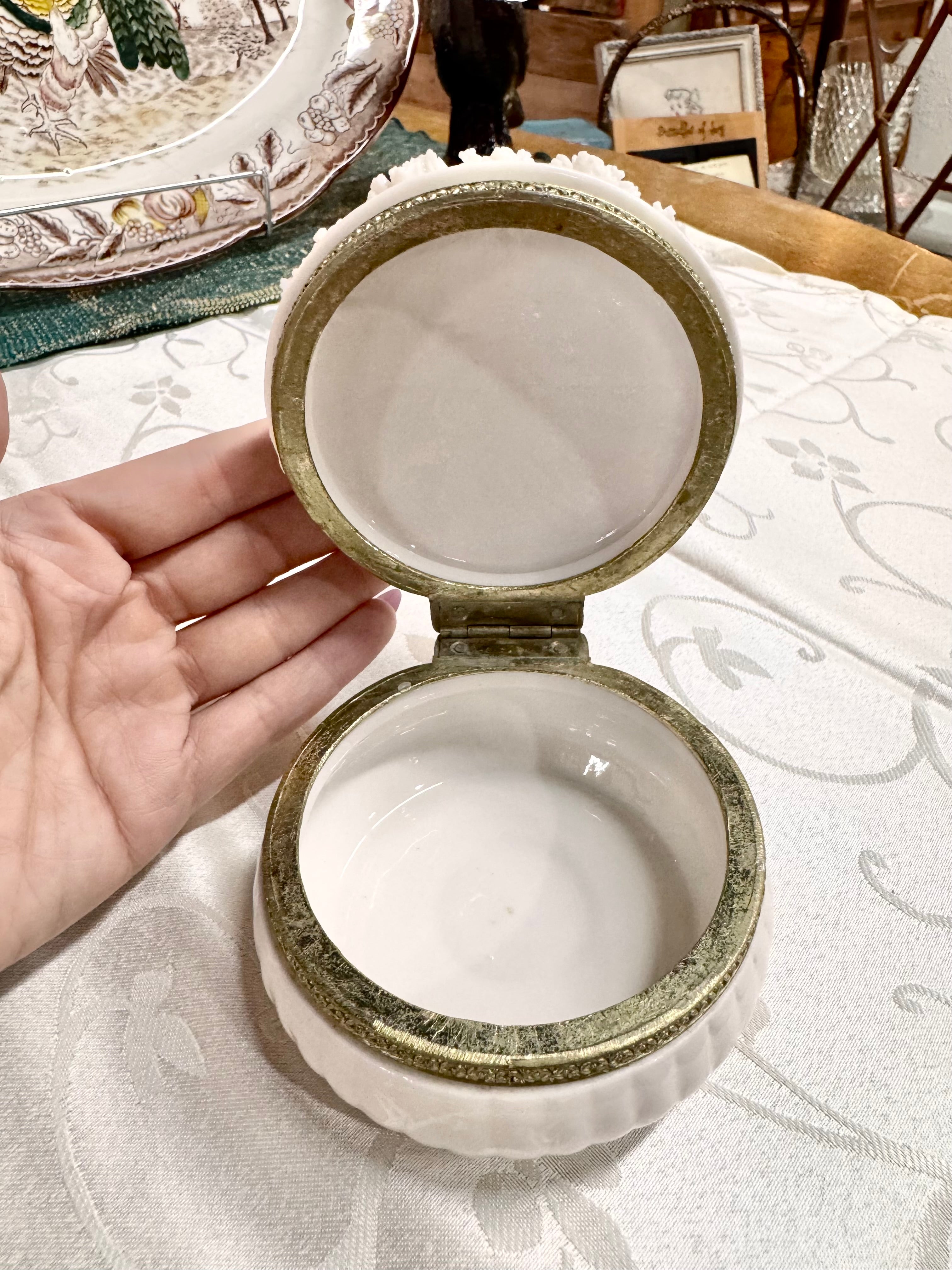 1950s Ardalt White Porcelain Trinket Box