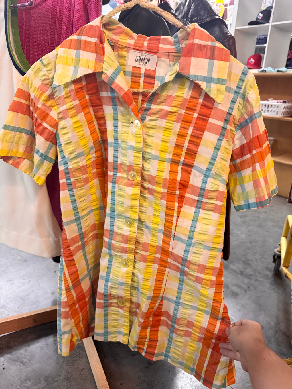1960s Homemade Button Down Blouse