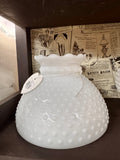 Vintage White Hobnail Milk Glass Lamp Shade