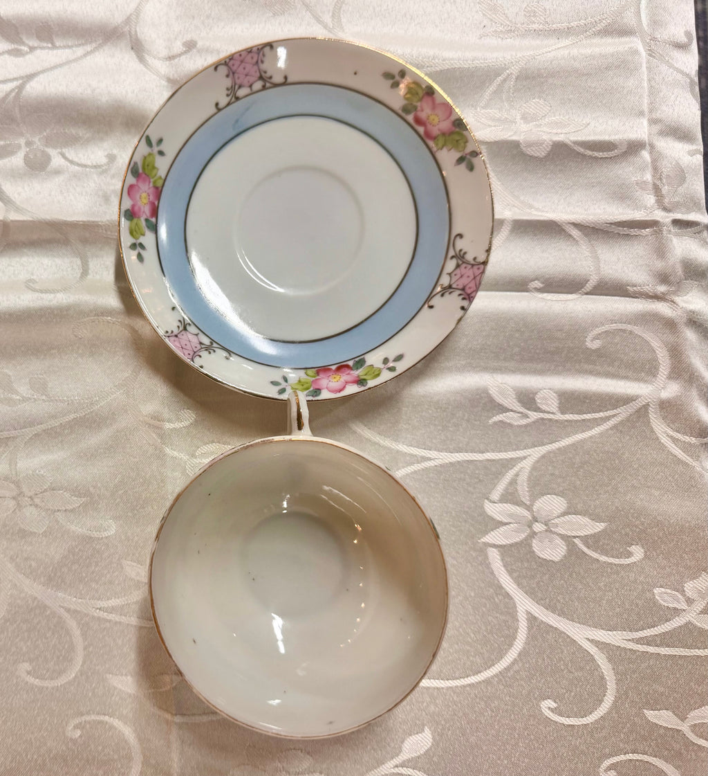 Vtg Chikaramachi Teacup & Saucer