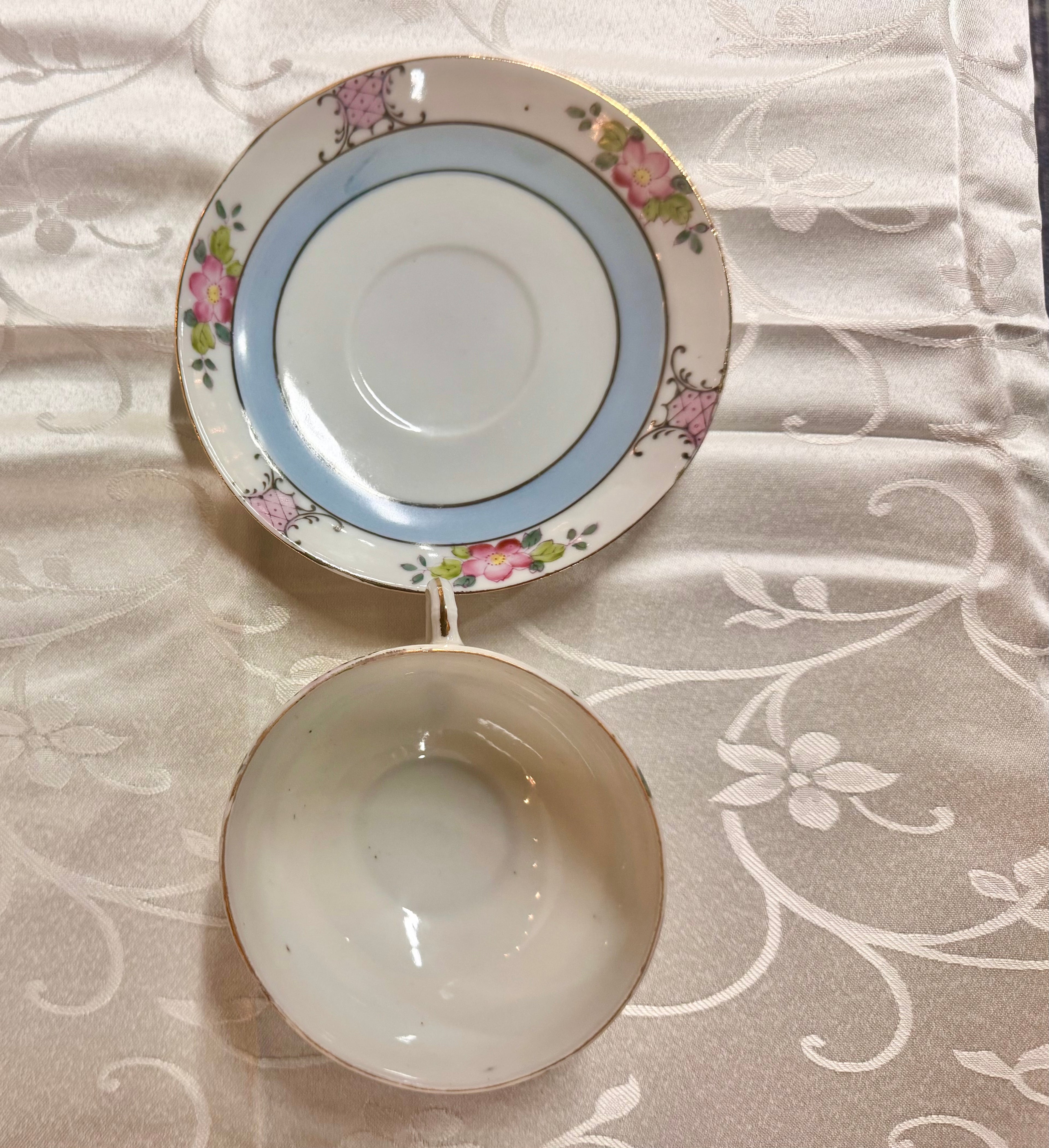 Vtg Chikaramachi Teacup & Saucer