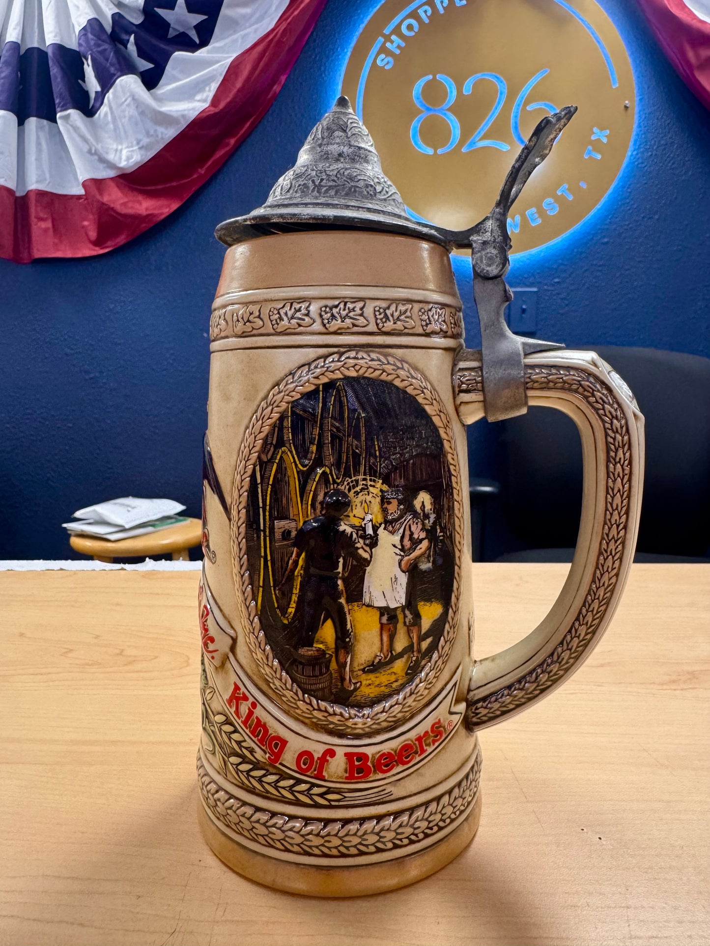 Limited Edition "D" Series Budweiser Beer Stein