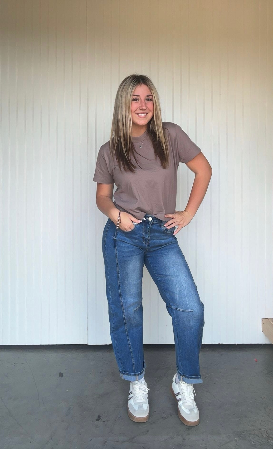 Barrel Leg Cropped Denim Jeans