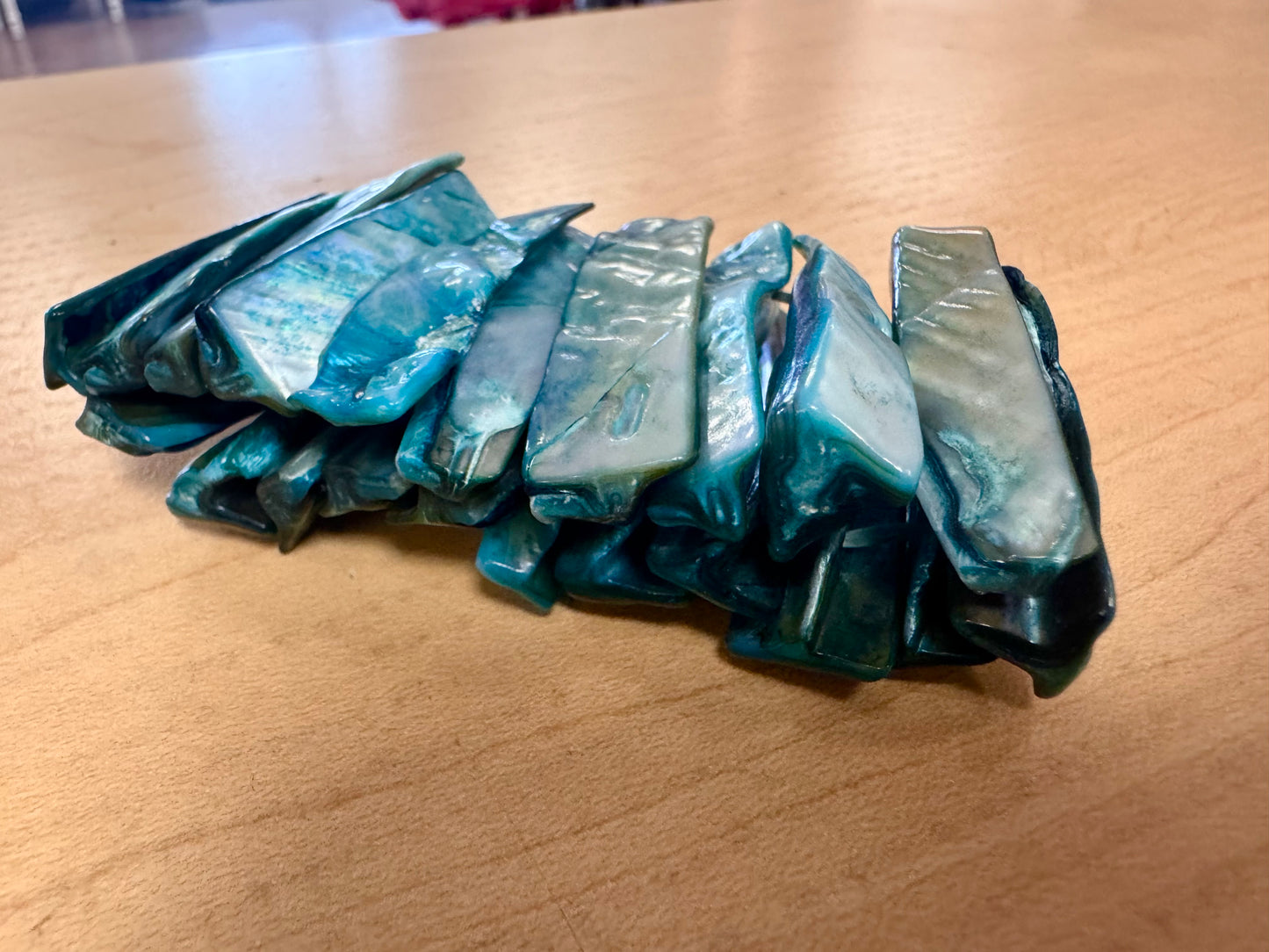 Turq/Blu/Grn Abalone Pearl Shell Bracelet