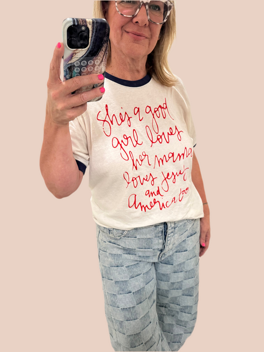 She's a Good Girl Ringer Tee