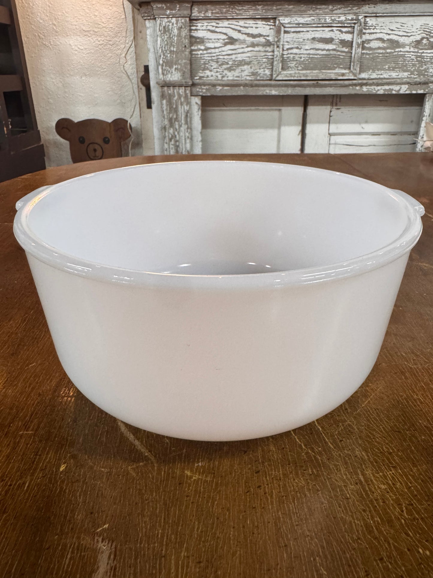 Vintage Glasbake Milk Glass Mixing Bowl