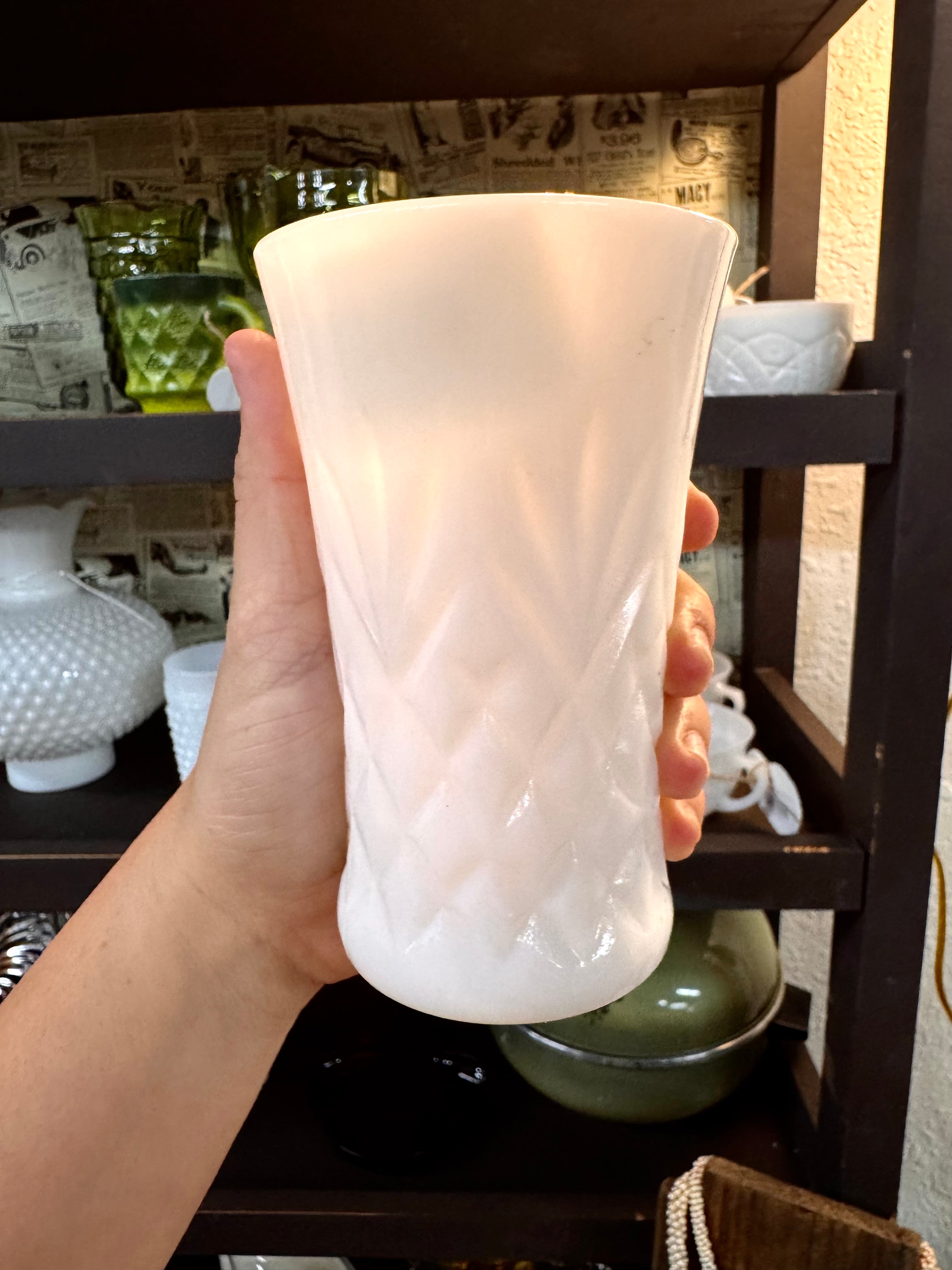 1950s Anchor Hocking Milk Glass Tumbler