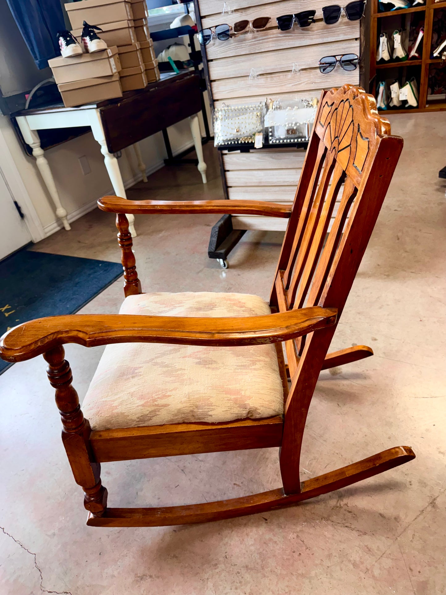70s Tell City Maple Colonial Style Rocking Chair