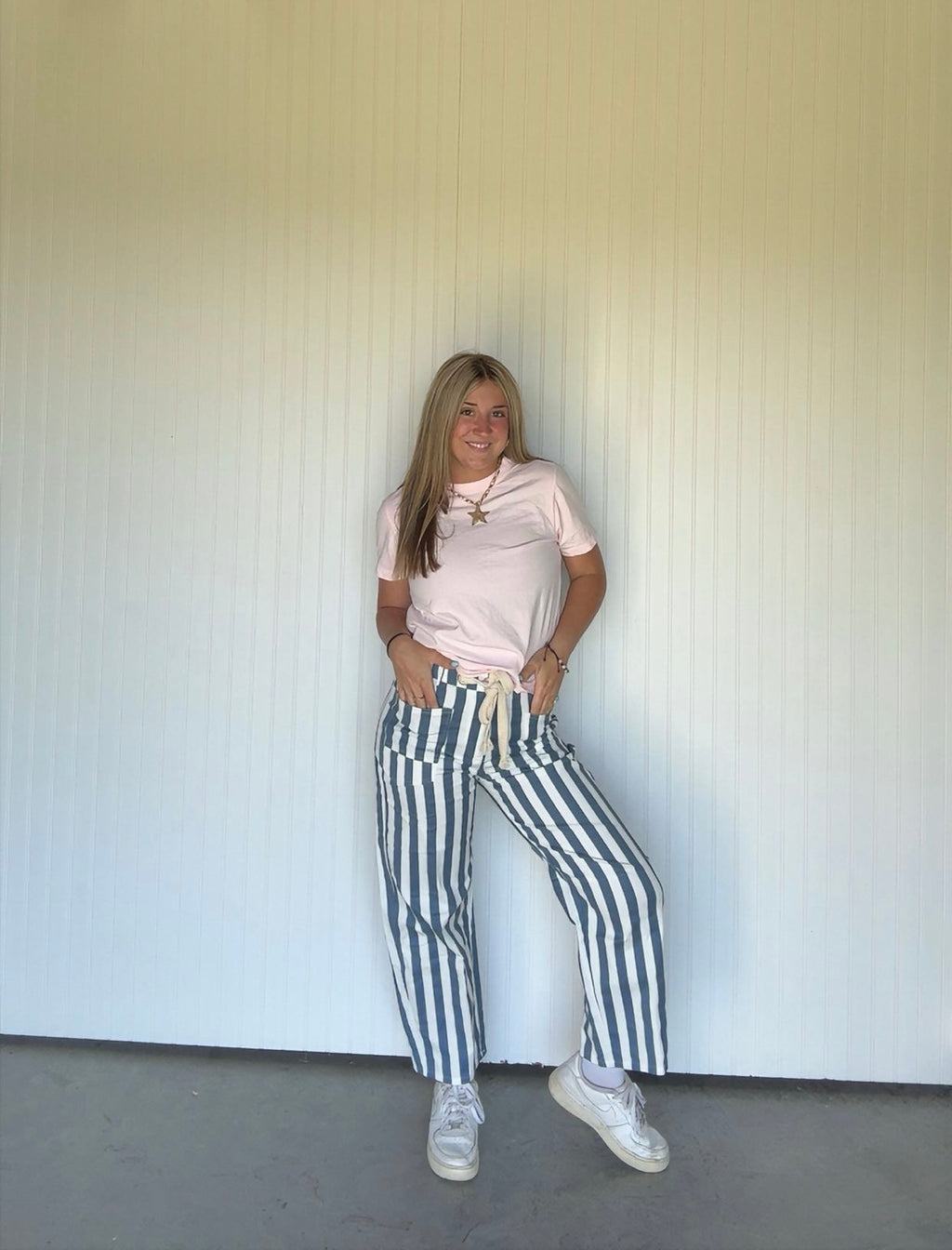 Striped Cotton Pants