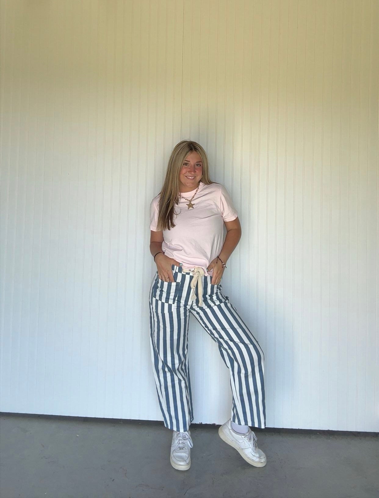 Striped Cotton Pants