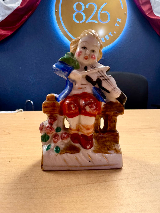 1945 Boy Playing Violin Porcelain Figurine