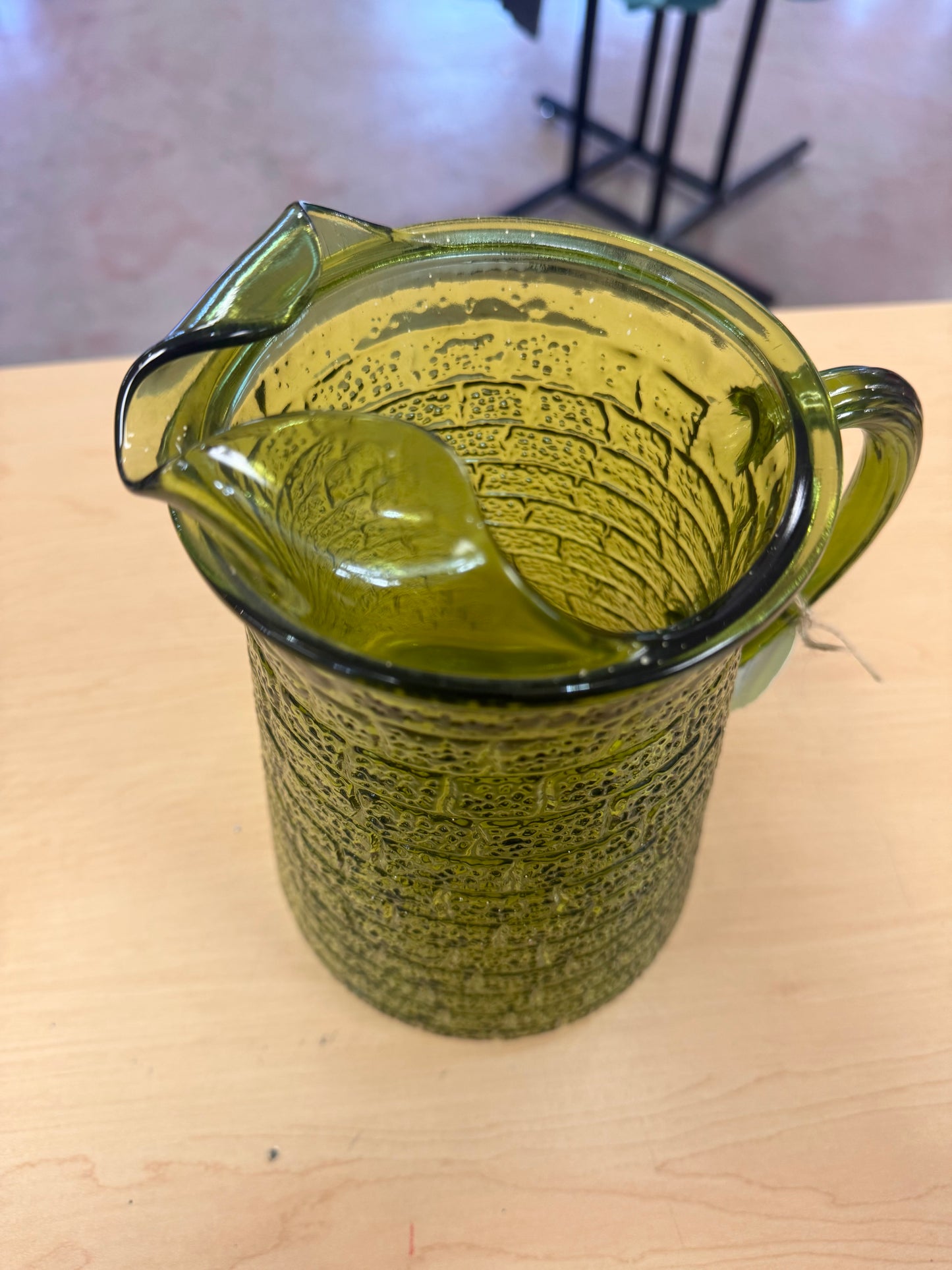 1950 Bartlett-Collins Brick Road Glass Pitcher