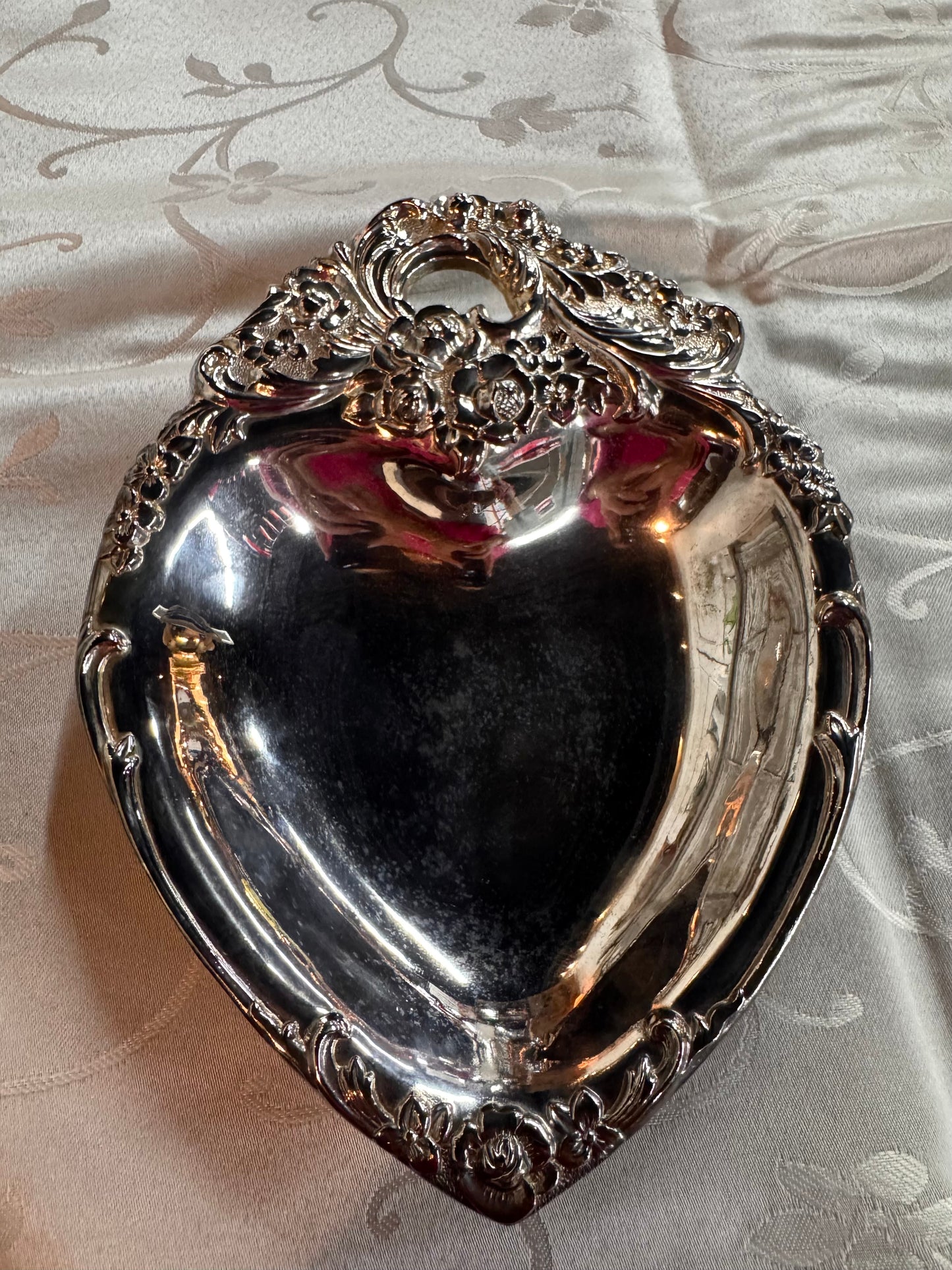 Leonard Silver Plated Heart Candy Dish