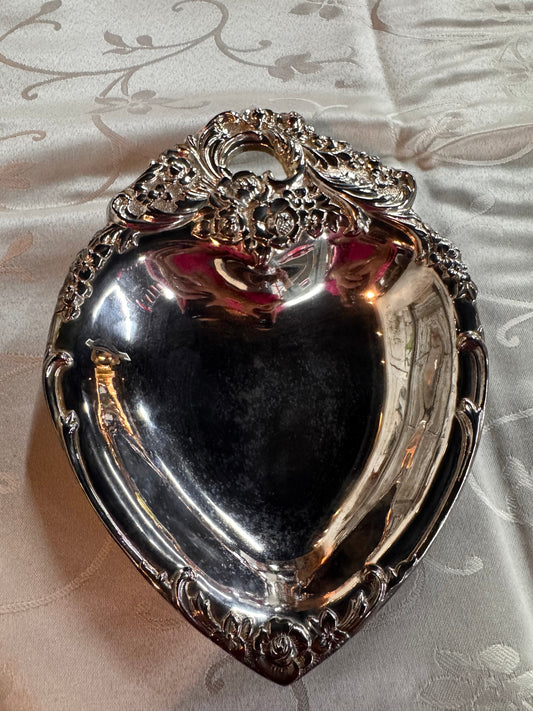 Leonard Silver Plated Heart Candy Dish