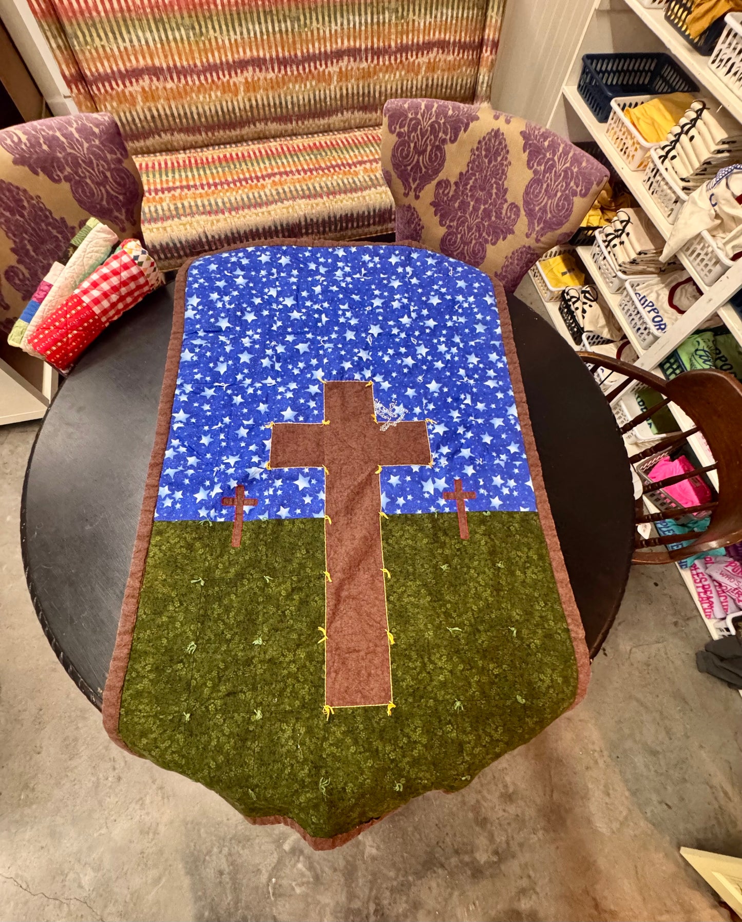 Handmade Quilted Calvary Blanket