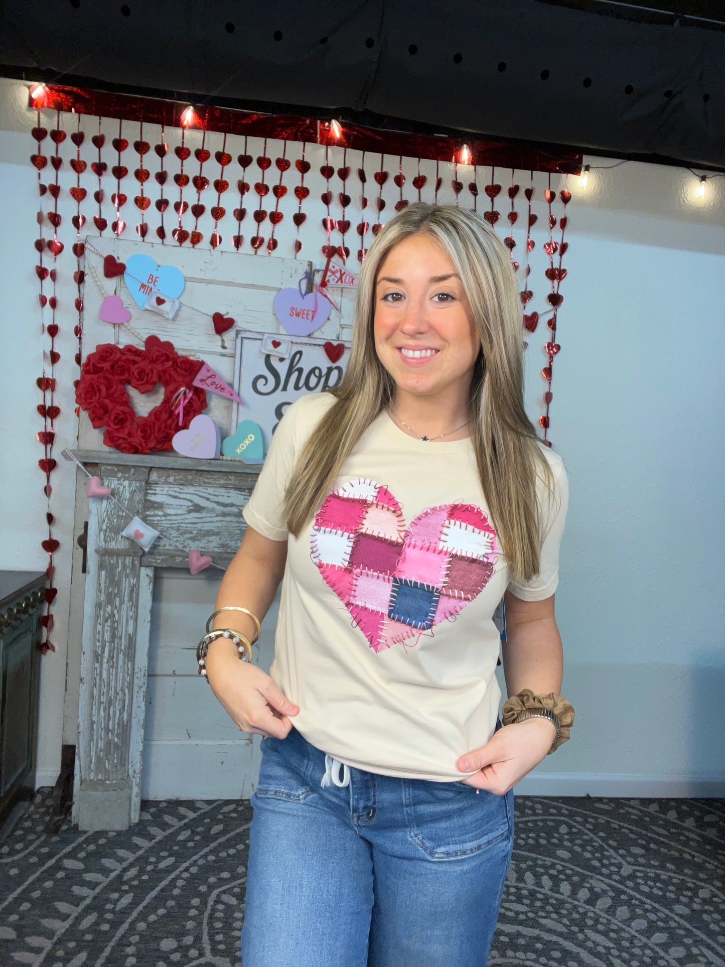 505 patchwork Hearts t