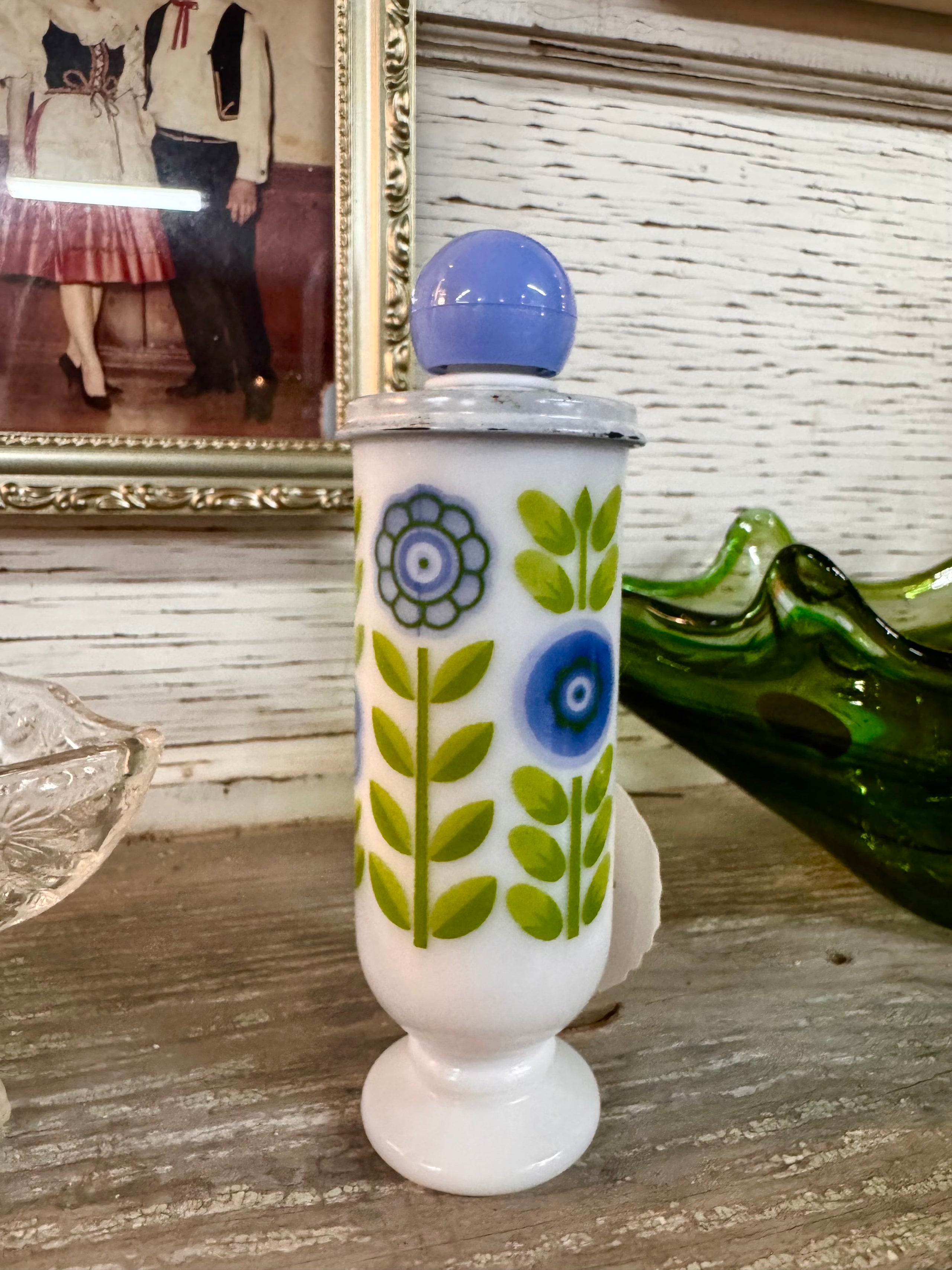 Avon Dutch Treat Demi-Cup Milk Glass