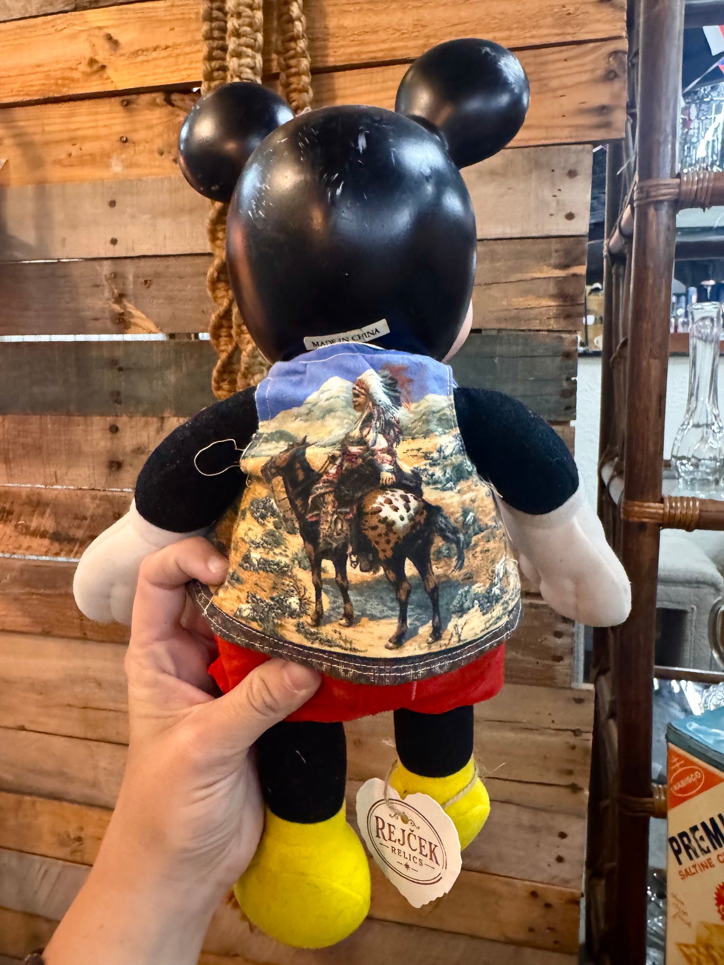 Vintage Mickey Mouse Plush Cowboy Doll