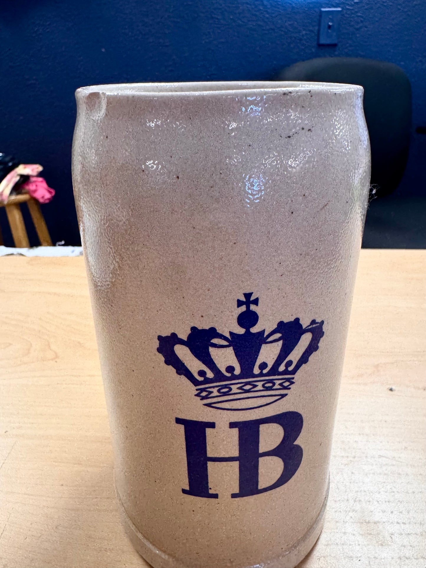 1 Liter Stoneware Salt-glazed Beer Stein
