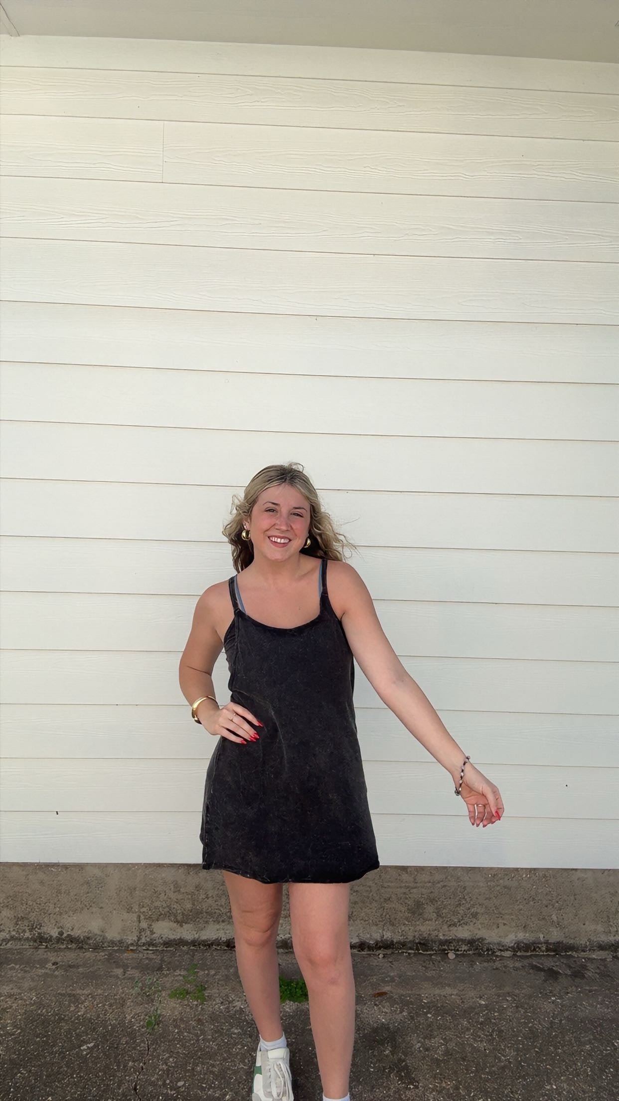 Crinkle Wash Mini Active Dress