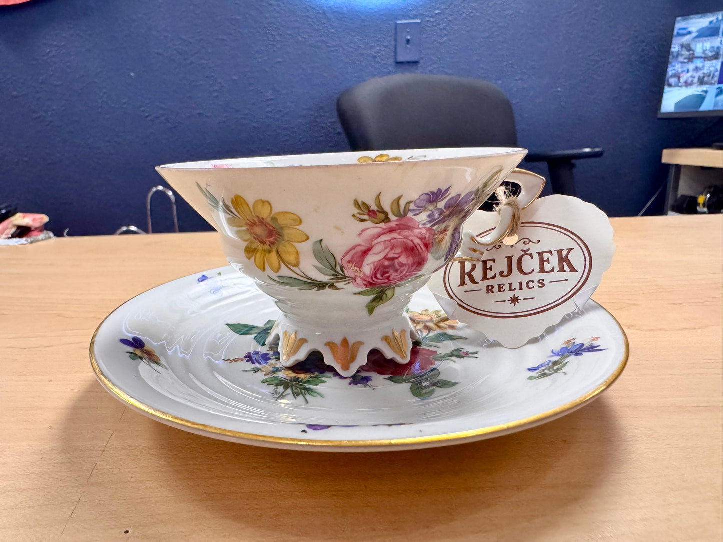 Mitterteich Porcelain Teacup & Saucer Set