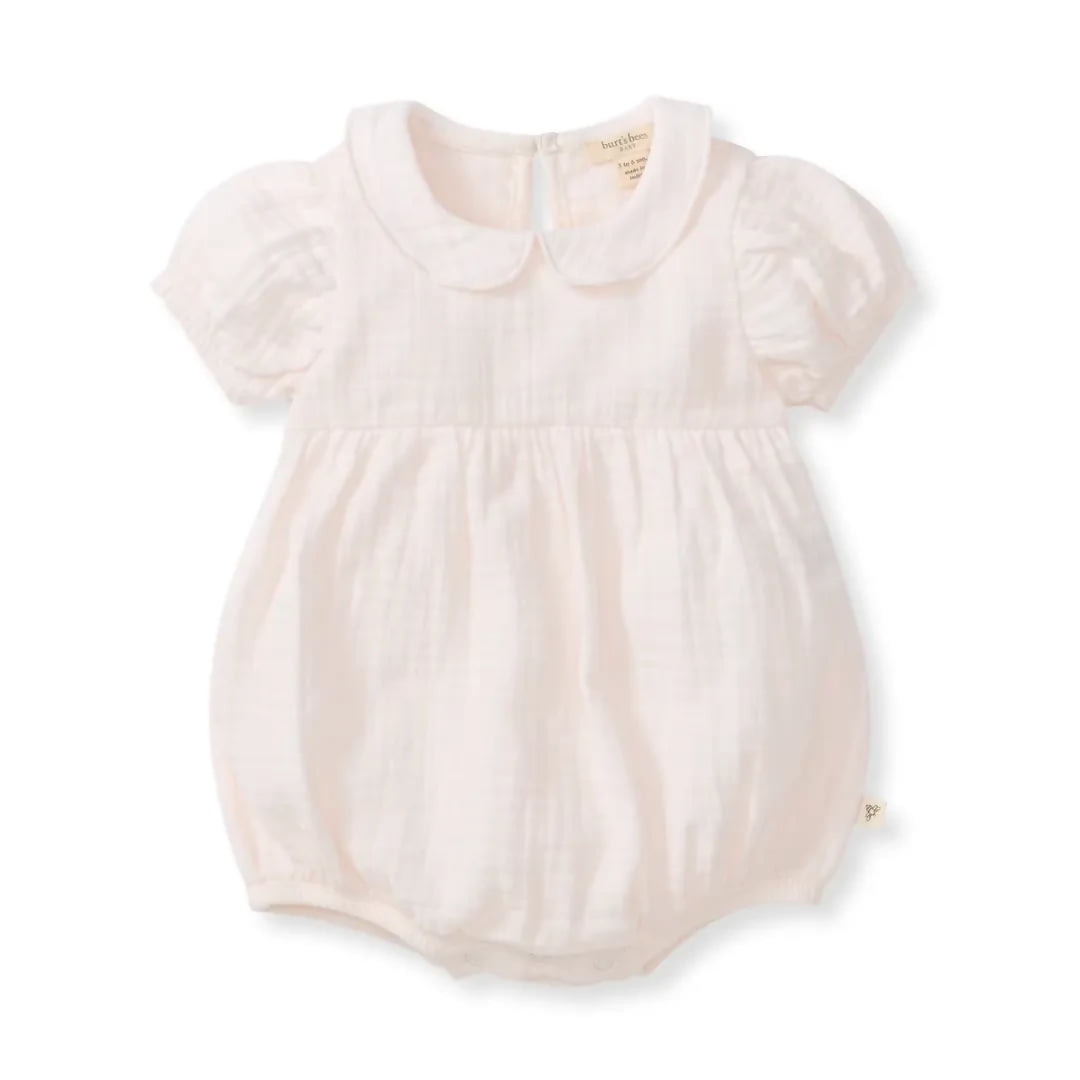 Baby Girl Muslin Collar Bubble Romper