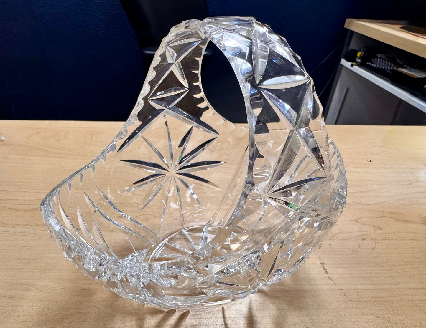 Vintage Macryl Crystal Bridal Basket/Bowl