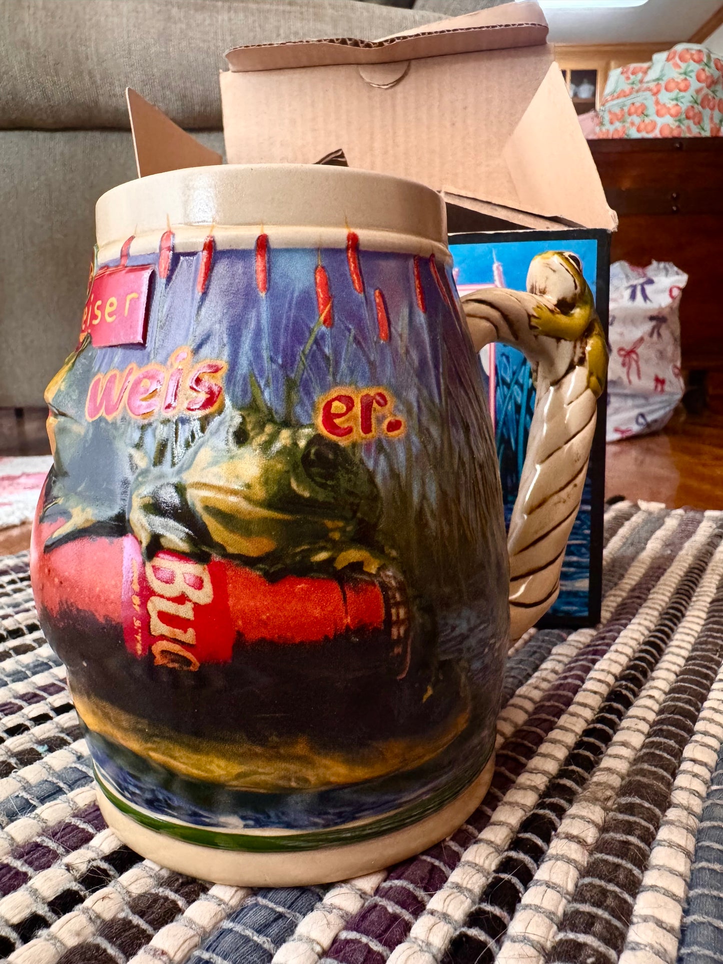 1996 Bud-Weis-Er Frog Stein