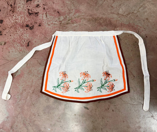 Vintage Handmade Cotton "Hostess" Half Apron