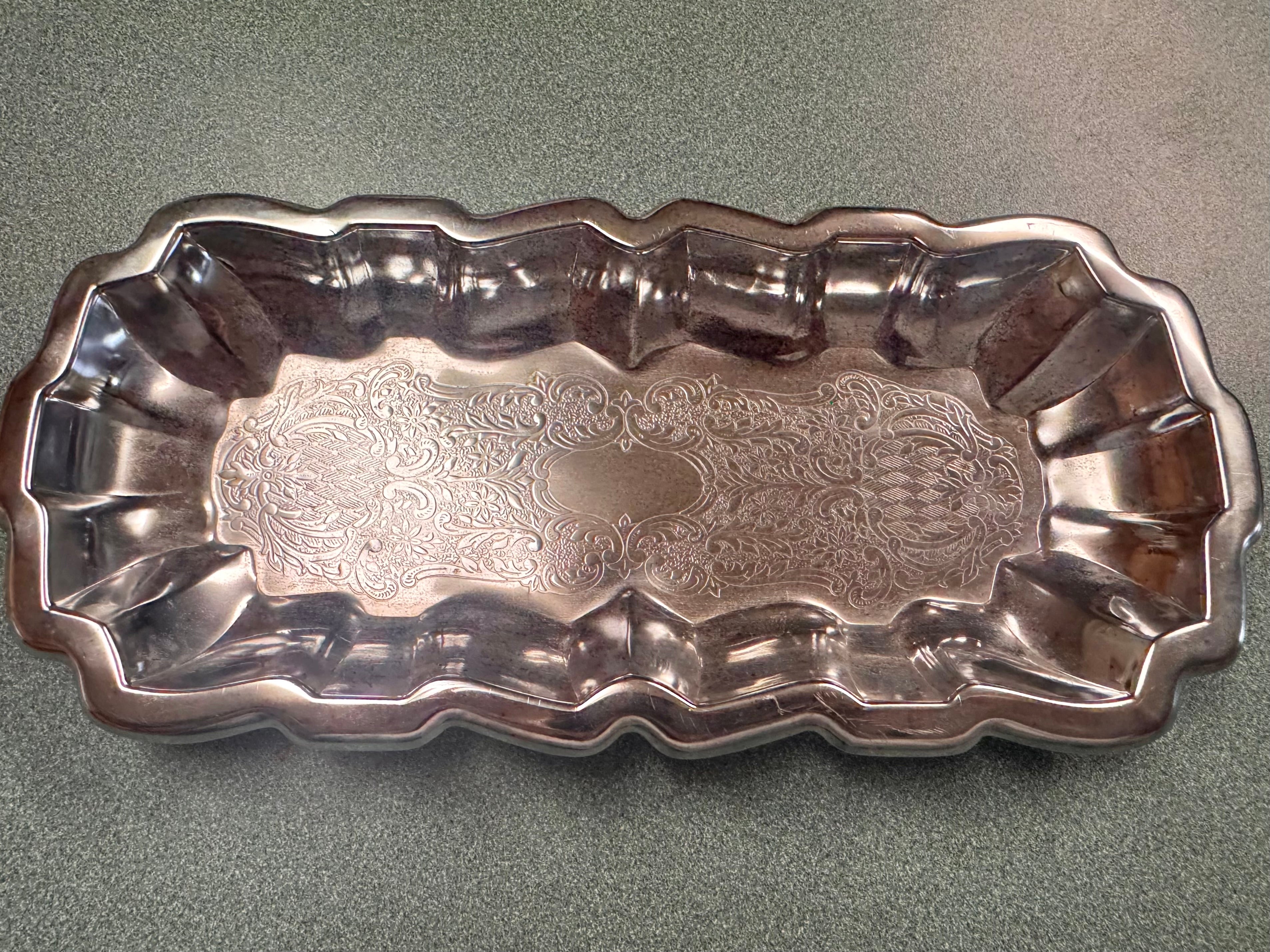 Silver English Chippendale Hostess Tray