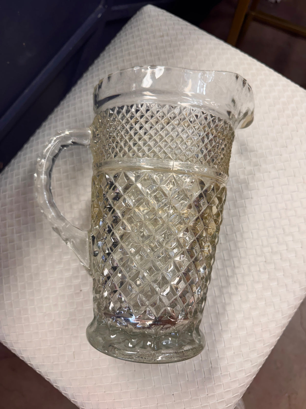 Wexford Diamond-Cut Glass Pitcher