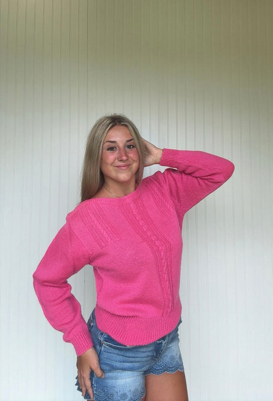 Vtg Hunters Glen Cable Knit Pullover Sweater