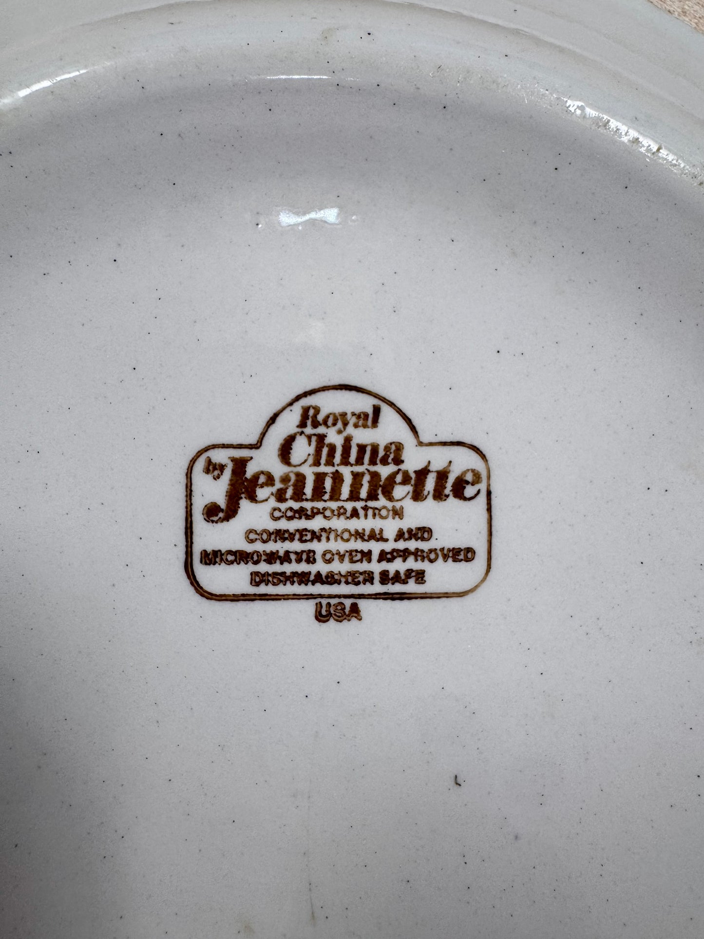 70s Royal China Chz Cake Recipe Pie Plate