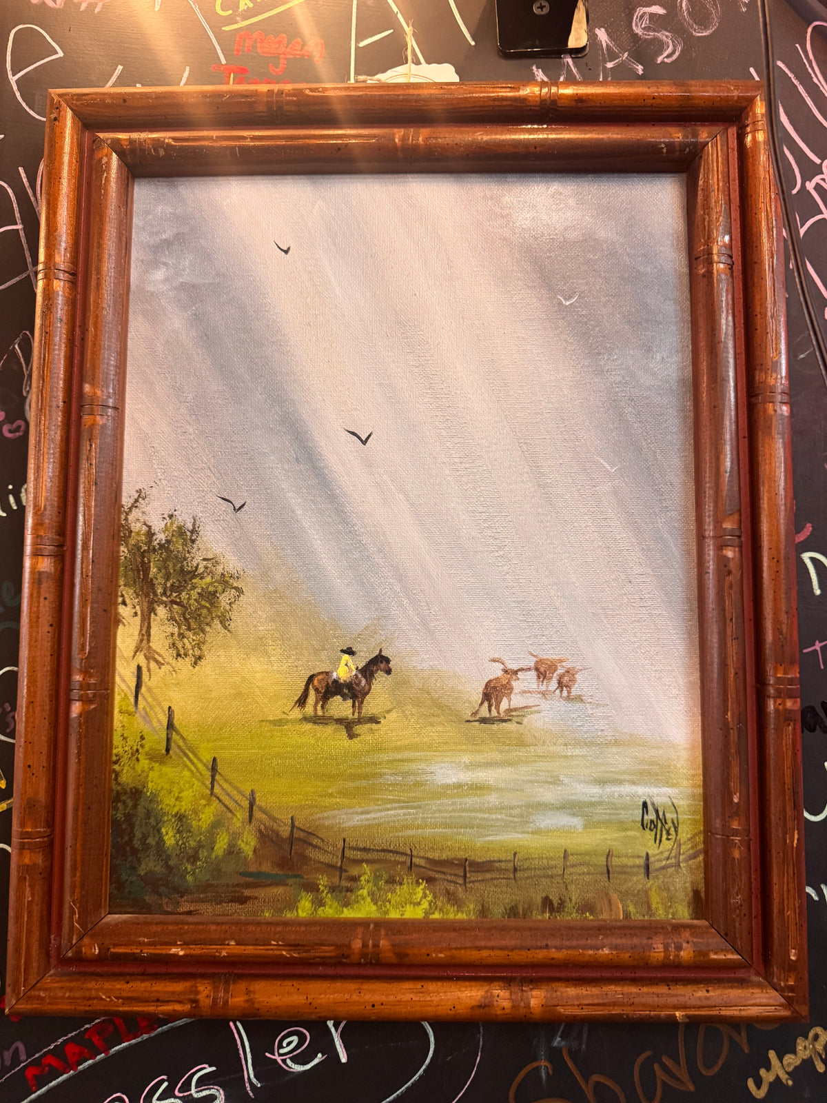 Original Hand-painted Cowboy Painting