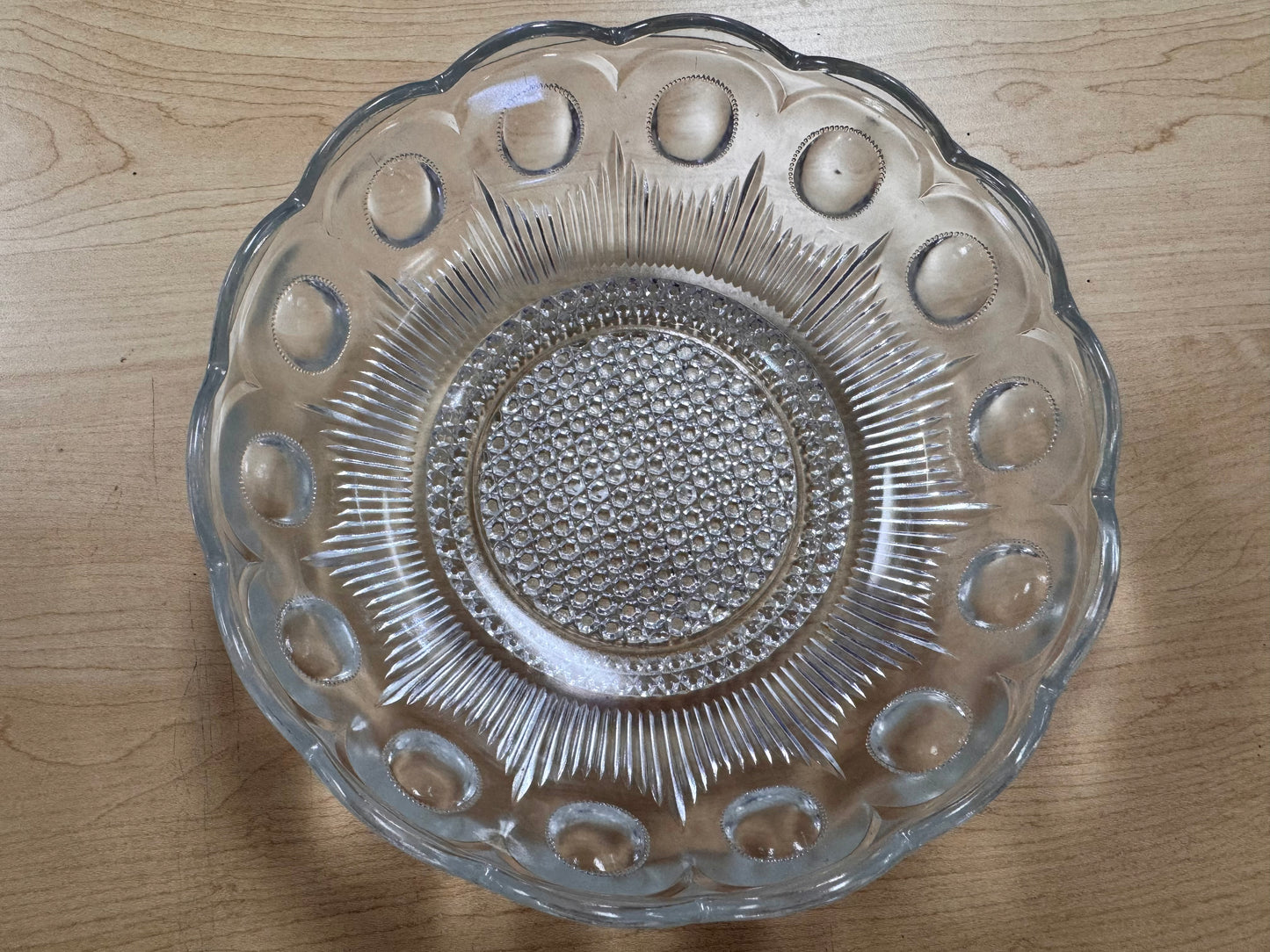 Vintage St. Genevieve Pressed Glass Bowl
